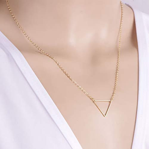 Jovono Fashion Triangle Pendant Necklaces Dainty Necklace Chain Jewelry for Women and Girls Silver Jovono Fashion Triangle Pendant Necklaces Dainty Necklace Chain Jewelry for Women and Girls Silver