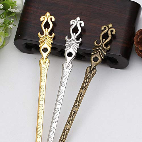 HUOFU Hair Sticks Antique Bronze Hair Pin  Women Hair Chopsticks Hair Pins Retro Hair Decorative  Vintage Hairpins Hair Forks for Hair DIY Accessory8