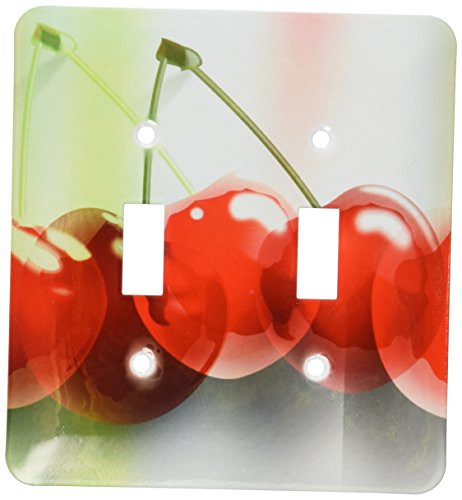 3dRose LLC lsp536162 Bunch of Cherries  Fruit  Art  Double Toggle Switch