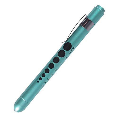 Aokin Medical Pen Lights for Nurses Doctors  Reusable LED Medical Penlight Flashlight with Pupil Gauge and Ruler  White Light  Teal Aokin Medical Pen Lights for Nurses Doctors  Reusable LED Medical Penlight Flashlight with Pupil Gauge and Ruler  White Light  Teal