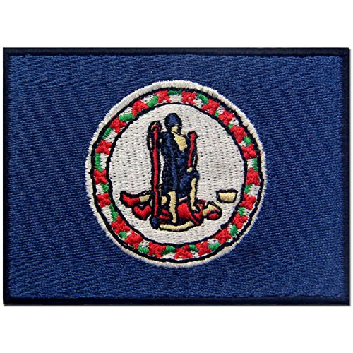 Virginia State Flag Embroidered Emblem Iron On Sew On VA Patch