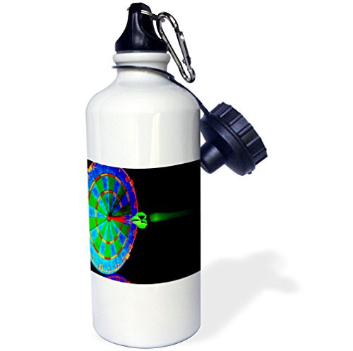 3dRose  DartBoard  Sports Water Bottle  21 oz  White
