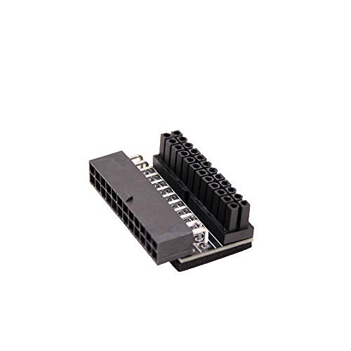ATX 24Pin Power Connector Female to Male 24pin 90 Degree Power Adapter for Computer Motherboard ATX Power Supply