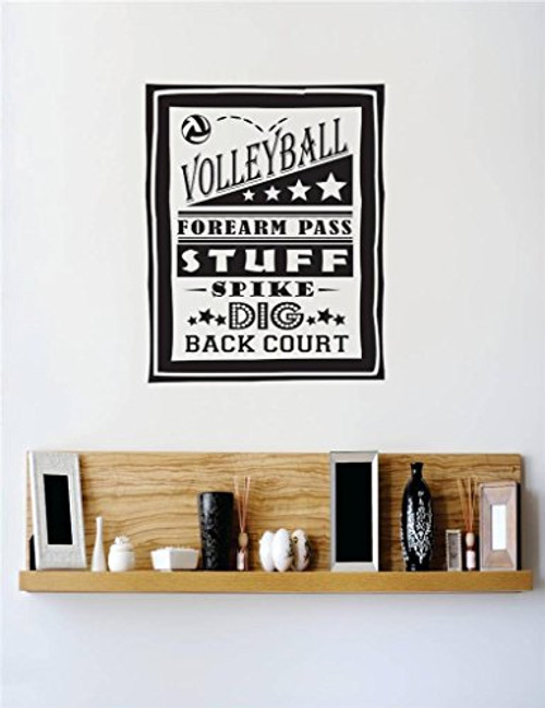 Design with Vinyl 2 C 2224 Decor Item Volleyball Forearm Pass Stuff Spike Dig Back Court Sports Image Quote Wall Decal Sticker 16 x 24-Inch Black Design with Vinyl 2 C 2224 Decor Item Volleyball Forearm Pass Stuff Spike Dig Back Court Sports Image Quote Wall Decal Sticker 16 x 24-Inch Black