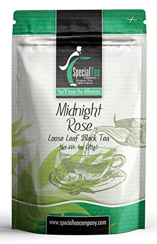 Special Tea Loose Leaf A Blend of Green Tea and Black Tea  Midnight Rose  1 Ounce