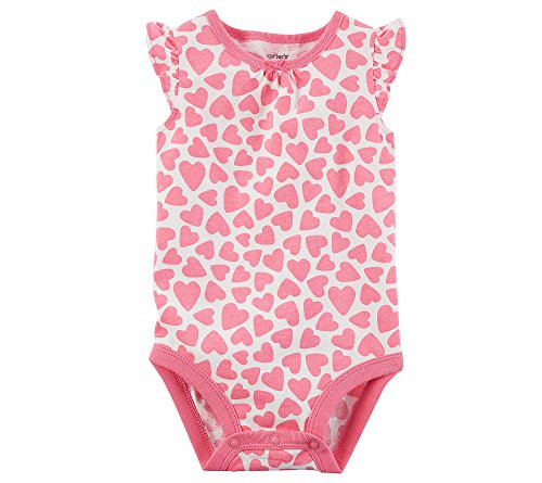 Carter s Baby Girls  Heart Bodysuit 24 Months Pink