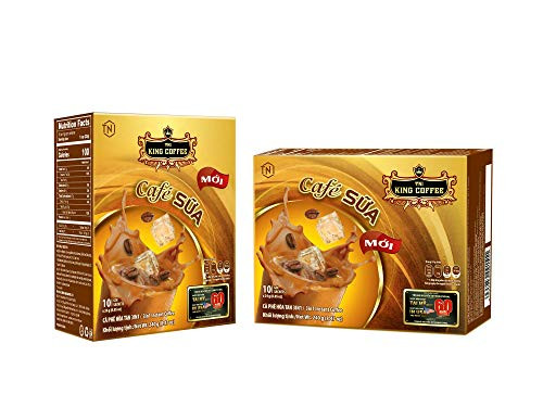 King coffee 3in1 instant Cafe Sua - Box 10 sachets E-V