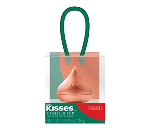 Centric Beauty 1 Hershey s Kisses Shaped Lip Balm Caramel Flavored - Metallic Rose Gold Color - Holiday Edition Ornament Box - with Jojoba Oil   Shea Butter - Net Wt- 0-28 oz