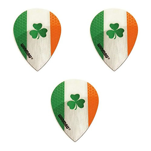 Art Attack Winmau Ireland Fighting Irish Clover 75 Micron Strong Slim Pear Dart Flights 1 Set