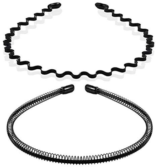 XINGZHE 2PCS Mens Headbands Hair Bands Women Metal Headband for Men Hair Band Sports Hairband Fashion Workout Outdoor Cool Boys Girl Non Slip Elastic Hoop Clip Pin Black Spring Headwear Beauty Care XINGZHE 2PCS Mens Headbands Hair Bands Women Metal Headband for Men Hair Band Sports Hairband Fashion Workout Outdoor Cool Boys Girl Non Slip Elastic Hoop Clip Pin Black Spring Headwear Beauty Care
