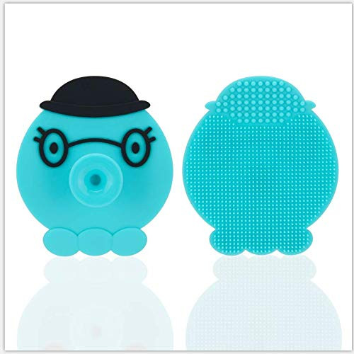 Baby Bath Silicone Cradle Cap Brush for Dry Skin and Eczema Blue