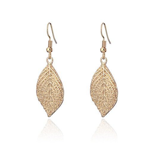 Dangle Earring for Women Leaf Drop Earring with Girls Rose Gold or Silver Plated Earring Stainless Steel Earring Gold Plated Dangle Earring for Women Leaf Drop Earring with Girls Rose Gold or Silver Plated Earring Stainless Steel Earring Gold Plated