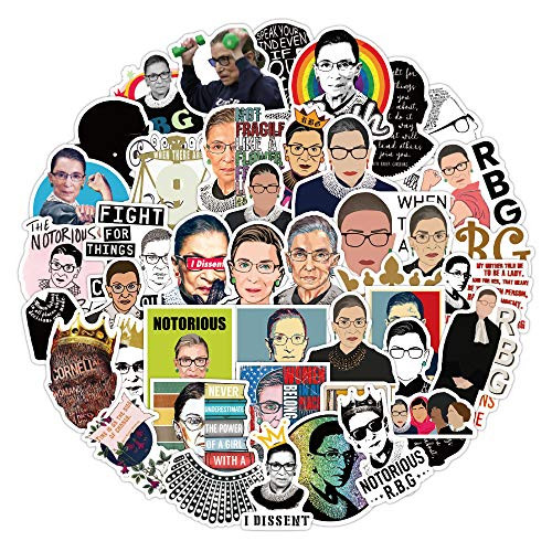 RBG Ruth Bader Ginsburg Stickers Pack 50Pcs Waterproof Vinyl Decal Stickers for Car Bumper Window Laptop Computer Phone Gift for Women RBG Ruth Bader Ginsburg Stickers Pack 50Pcs Waterproof Vinyl Decal Stickers for Car Bumper Window Laptop Computer Phone Gift for Women