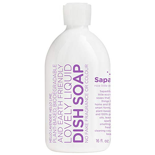 Sapadilla Sweet Lavender  Lime Biodegradable Liquid Dish Soap  16 Ounce 101651