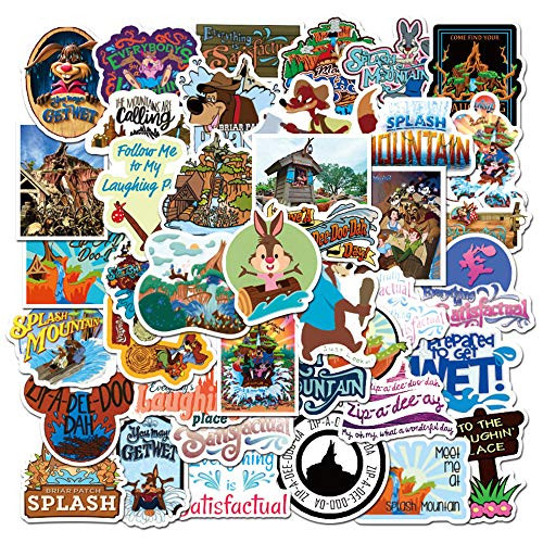 Cartoon Stickers for Laptop Water Bottle Luggage Computer Guitar Phone Bike  Waterproof Vinyl Decal for Teen Girls Skateboard Bicycle 50pcs Pack Splash Mountain