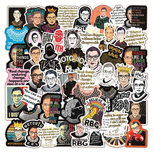 50Pcs Grand Justice Ruth Bader Ginsburg RBG Stickers for Water Bottle Cup Laptop Guitar Car Motorcycle Bike Skateboard Luggage Box Vinyl Waterproof Graffiti Patches LQ 50Pcs Grand Justice Ruth Bader Ginsburg RBG Stickers for Water Bottle Cup Laptop Guitar Car Motorcycle Bike Skateboard Luggage Box Vinyl Waterproof Graffiti Patches LQ