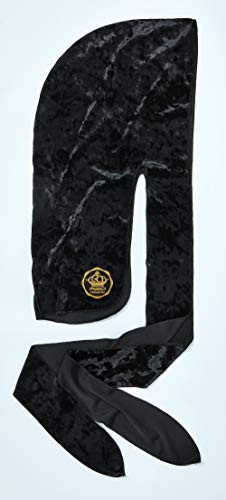 KISS RED Premium Bow Wow X Power Wave Crushed Velvet Durag Black
