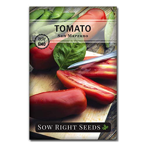 Sow Right Seeds - San Marzano Tomato Seed for Planting - Non-GMO Heirloom Packet with Instructions to Plant a Home Vegetable Garden - Great Gardening Gift 1