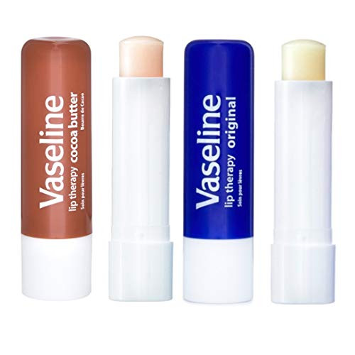 Vaseline Original   Cocoa Shea Butter Lip Therapy Sticks Duo Korean Moisturizing Lip Balm Tube for Dry Lips