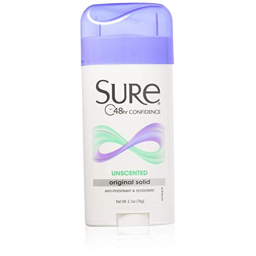 Sure Original Solid Unscented  Anti-Perspirant Deodorant 2-70 oz