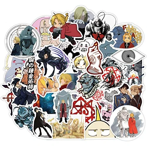 Anime Manga Fullmetal Alchemist Stickers Cute Edward Elric Stickers for Water Bottles Hydroflasks Skateboard Decal Stickers for Teens  Girls  Boys  Adults Laptop Stickers Fullmetal Alchemist