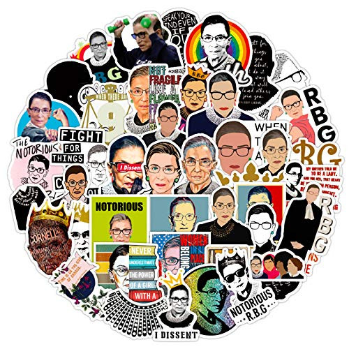 Ruth Bader Ginsburg RBG Stickers for Laptop Water Bottles Scrapbook Cars Luggage Skateboard Bumper Bike Guitar 50pcs Ruth Bader Ginsburg RBG Stickers for Laptop Water Bottles Scrapbook Cars Luggage Skateboard Bumper Bike Guitar 50pcs