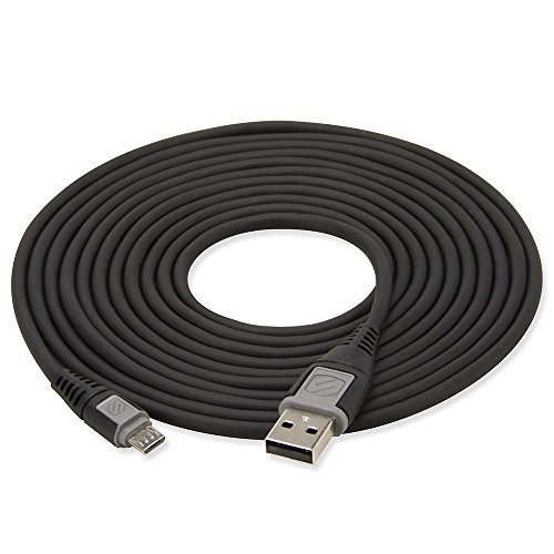 SCOSCHE USBM3 Syncable Micro Charge   Sync Cable for ALL micro-USB Devices 3-ft- Black-Gray