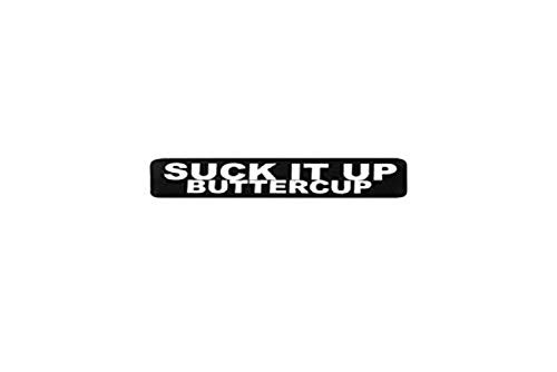 Licensed Originals Inc-  Suck It Up Buttercup Helmet Stickers - Novelty Artwork Biker Decals  4  x 1