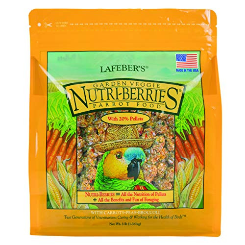 LAFEBER'S Garden Veggie Nutri-Berries Pet Bird Food, Made with Non-GMO and Human-Grade Ingredients, for Parrots, 3 lb LAFEBER'S Garden Veggie Nutri-Berries Pet Bird Food, Made with Non-GMO and Human-Grade Ingredients, for Parrots, 3 lb
