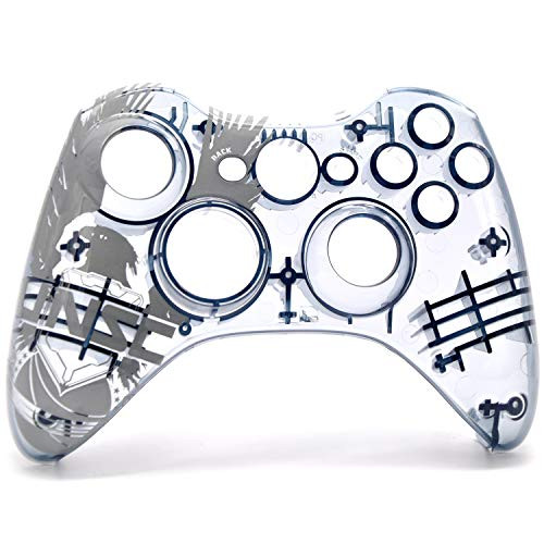 CtrlDepot Front Faceplate Top Housing Shell Clear Replacement Case Xbox 360 Halo 4 Limited Edition Wireless Controller