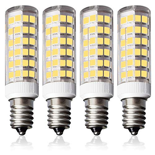 LAMPAOUS E12 LED Light Bulb 7W Candelabra Corn Bulbs 60 Watt Equivalent 6000K Cool White Non-Dimmable Decorative E12 Base Lamp for Ceiling Fan Chandelier Landscape Lighting,4 Pack