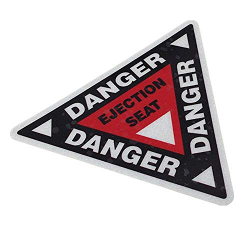 1PCS Car Styling Decals Warning Danger Ejection SEAT Triangle Truck Window Stickers 10x8-7cm