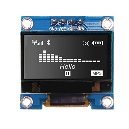 YEMIUGO 0-96 Inch OLED Module 12864 128x64 Blue SSD1306 Driver I2C IIC Serial Self-Luminous Display Board for Arduino Raspberry PI Microcontroller
