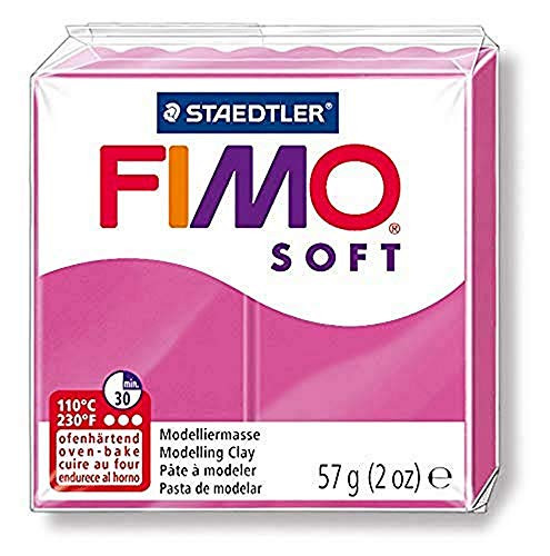 Staedtler FIMO Soft Polymer Clay - -Oven Bake Clay for Jewelry  Sculpting  Crafting  Raspberry 8020-22