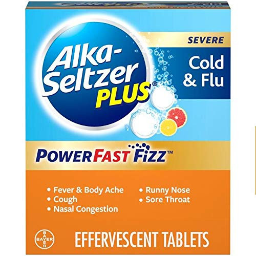Alka-Seltzer Plus Severe Cold   Flu Powerfast Fizz Citrus Effervescent Tablets  20 Count