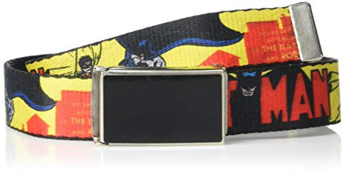 Buckle-Down Web Belt  Classic BATMAN Issue  1 Robin   Batman Cover Pose Yellow-Red  1-0  Wide - Fits up to Kids Size 20