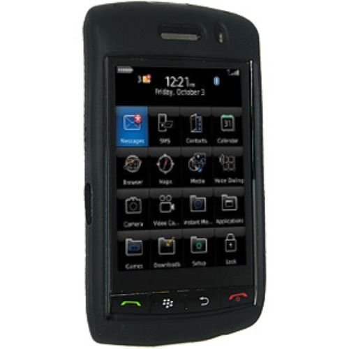 Amzer Silicone Skin Jelly Case for BlackBerry 9550 Storm 2 - Jet Black