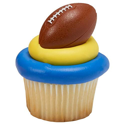 Football Cupcake Rings - 24 pc by A1 Bakery Supplies