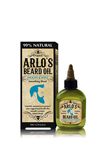 Arlo s 99  Natural Original Beard Oil  Smooth and Shiny Smoothing Blend  2-5 Fluid Ounce