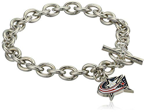 NHL Siskiyou Sports Womens Columbus Blue Jackets Charm Chain Bracelet One Size Team Color NHL Siskiyou Sports Womens Columbus Blue Jackets Charm Chain Bracelet One Size Team Color
