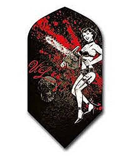 US Darts 3 Set 9 Flights Alchemy Mascara Chainsaw MASSACE Slim Dart Flights - 100 Micron  Ex-Tough