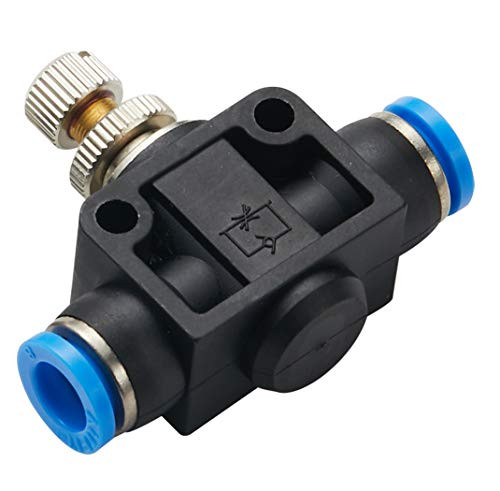 SU-04 1-4  Tube OD Air Flow Contol Valve Straight Union Push to Connect Tube Fitting Regulator Valve Composite Flow Control Valve