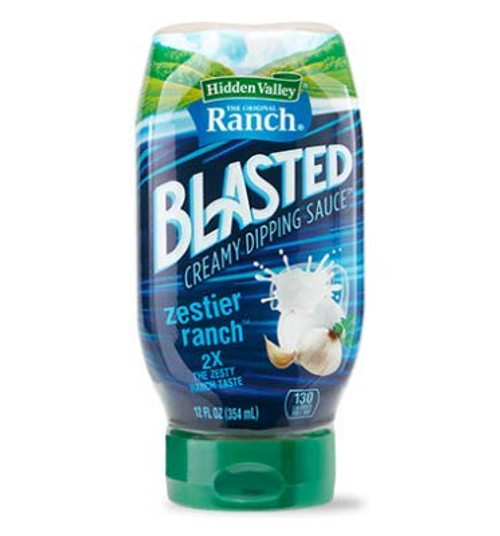 Hidden Valley Ranch Blasted Dipping Sauce  Zesty Ranch Chip  Gluten Free - 12 Ounce Bottle Package May Vary