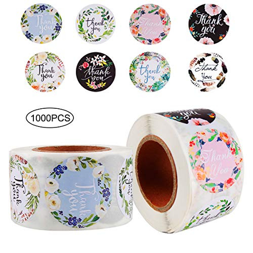 Meowoo Thank You Stickers 1000 Pcs  1-5 Inch  8 Designs  Thank You Sticker Roll  Thank You for Your Order Stickers Labels for Handmade Goods Small Business Owners Meowoo Thank You Stickers 1000 Pcs  1-5 Inch  8 Designs  Thank You Sticker Roll  Thank You for Your Order Stickers Labels for Handmade Goods Small Business Owners