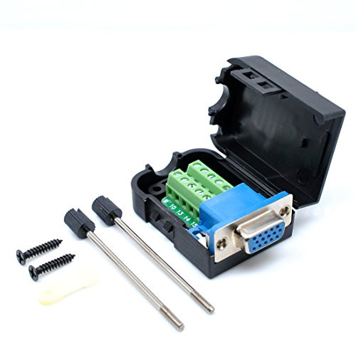 Oiyagai DB15 36 D-SUB VGA Female 3Row 15Pin Connector Adaptor Screw Terminal Breakout Board Free Welding