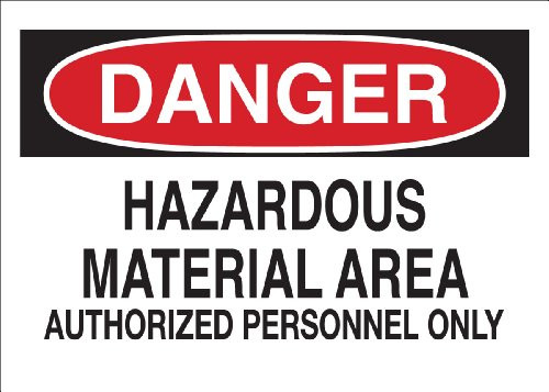 Brady 70373 Premium Fiberglass Chemical Hazardous Materials Sign 10 X 14 Legend Hazardous Material Area Authorized Personnel Only Brady 70373 Premium Fiberglass Chemical Hazardous Materials Sign 10 X 14 Legend Hazardous Material Area Authorized Personnel Only