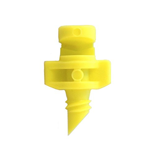 xGarden 60 Pack Yellow 180 Degree Micro Sprayer Fan Jet - for Hydroponic and Aeroponic Misters and Cloners