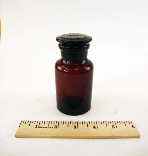 Reagent Bottle  Amber Glass  Wide Mouth  125ml - 4 Oz
