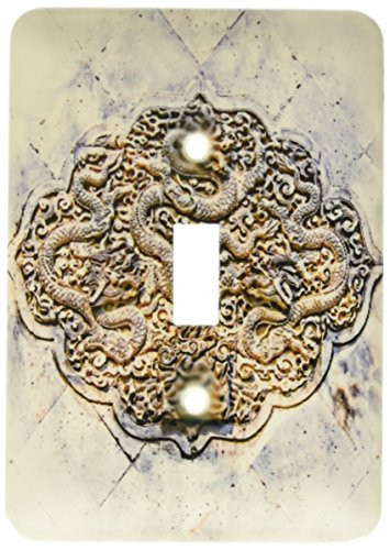 3dRose lsp451171 Stone Dragon Sculpture Single Toggle Switch