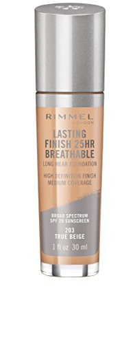 Rimmel Lasting Finish Breathable Foundation  True Beige  1 Fluid Ounce